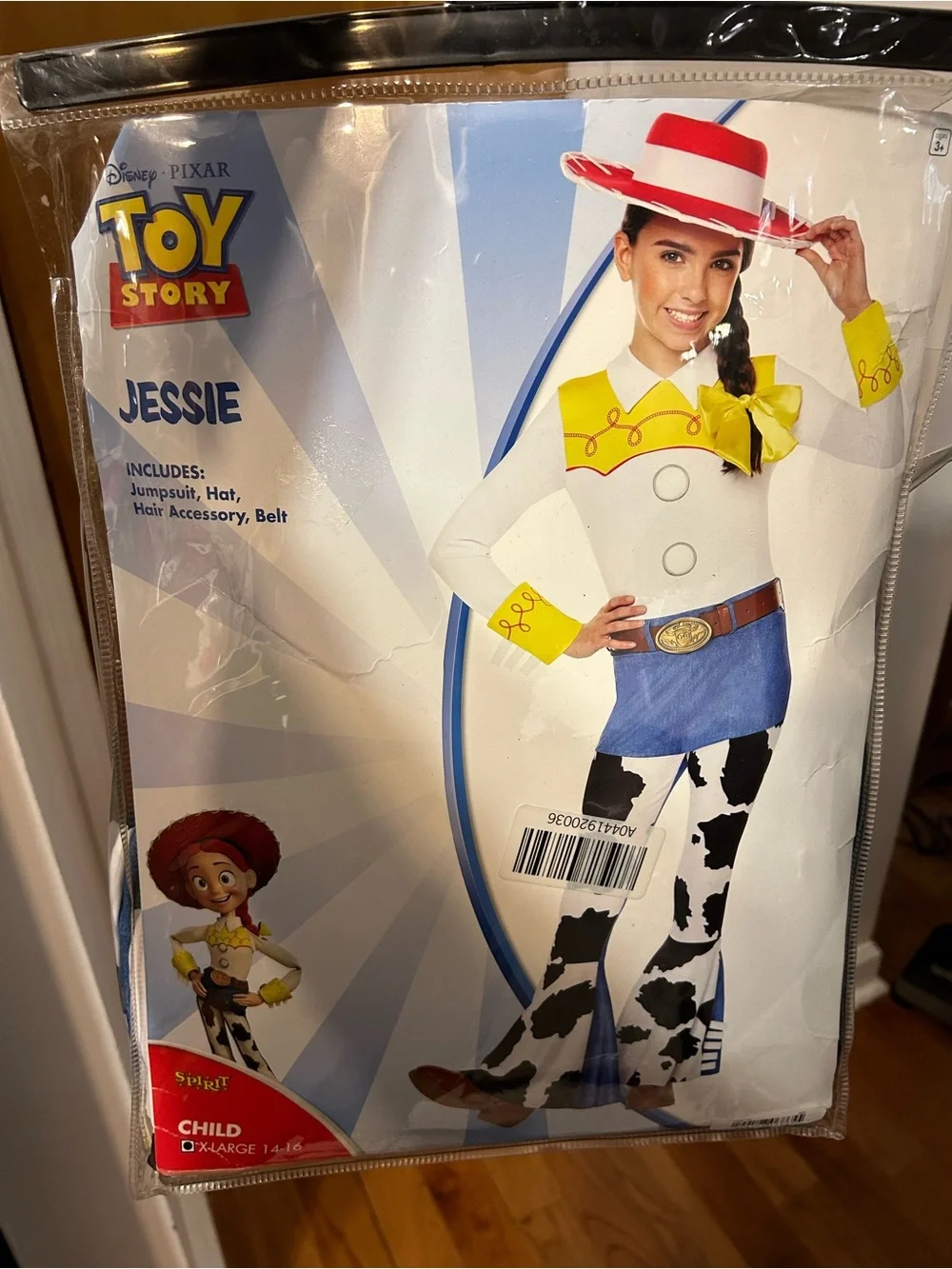 Disney Pixar Toy Story Jessie Kids Costume - Yellow, Blue & Cow Print